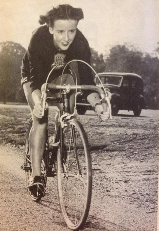 Eileen Gray, founder of the Women's Cycle racing Association, 1950's