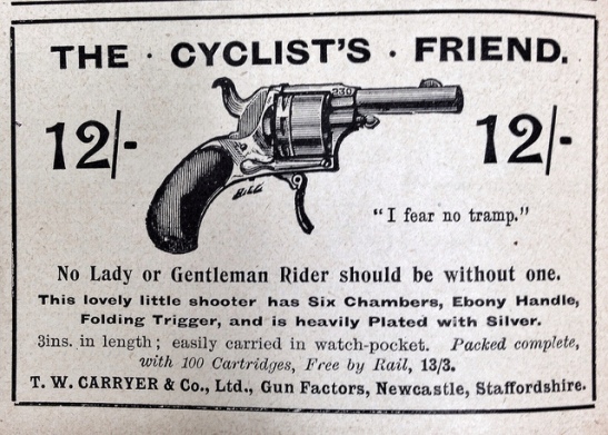 'The Cyclist's Friend', a gun advert from England